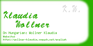 klaudia wollner business card